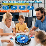Board Game - 24-Letter Press Game - Fun and Fast Puzzle Game - Includes Two Modes - Covers 220 Theme Categories - Suitable for boys and girls aged 3 and up (2-8 players) - Word Game for Kids and Adults, Christmas and Birthday Gift - Blue - Side View