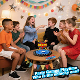 Board Game - 24-Letter Press Game - Fun and Fast Puzzle Game - Includes Two Modes - Covers 220 Theme Categories - Suitable for boys and girls aged 3 and up (2-8 players) - Word Game for Kids and Adults, Christmas and Birthday Gift - Blue - Top-Down View