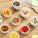 Yogurt Cup To Go Portable Salad Cup with Fork - Double-Walled Leak-Proof Yogurt, Fruit & Oatmeal Cup - Takeaway Breakfast Cup - Reusable Cheese Cup - Double-Walled - 920 ml - Top-Down View