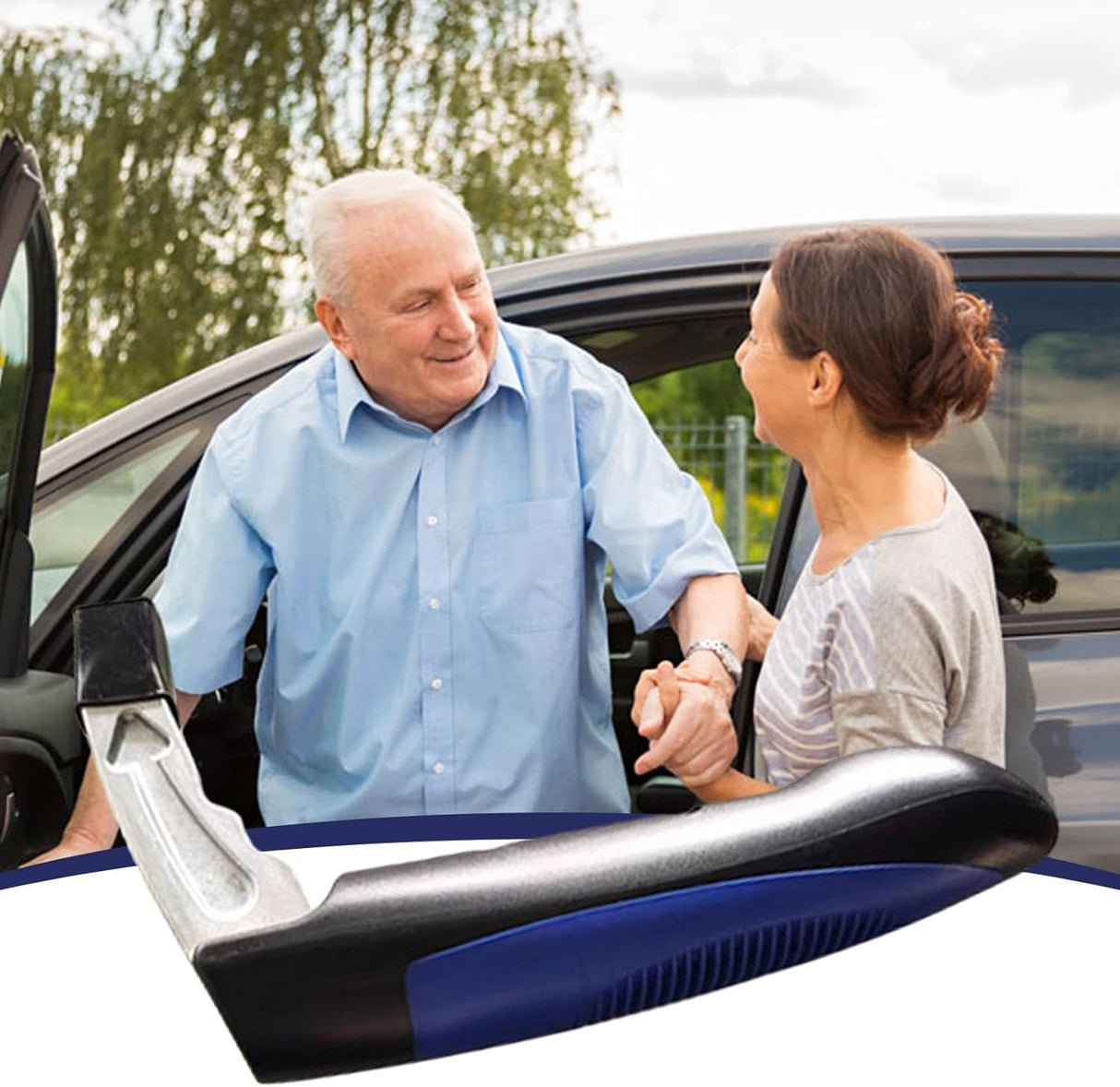 Car Door Assist Handle for Seniors and Adults, Non-Slip Vehicle Support Bar for Easier Entry and Exit from Cars, SUVs and Vans