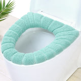 Toilet Seat Warm Cushion – Thick Toilet Seat Cover – Soft O-Shape Seat Cover Protector – Removable & Washable – Universal Size – Pack of 4 - Side View