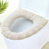 Toilet Seat Warm Cushion – Thick Toilet Seat Cover – Soft O-Shape Seat Cover Protector – Removable & Washable – Universal Size – Pack of 4 - Top-Down View