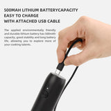 Milk Frother - Electric Hand Milk Frother - Rechargeable Mini Beverage Blender - Hand Milk Frother - With Stainless Steel Blender - Suitable for Milk, Coffee, Latte, Matcha, Black - Front View