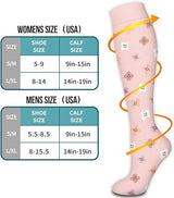 Compression Socks for Women Men Circulation 6 Pack, Graduated Support for Running Athletic Sports L/XL, Breathable Nylon Polyester for All-Day Comfort and Performance - Rear View