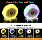 Camping Lamp, 2-in-1 Rechargeable Outdoor Lamp, Solar Power and USB Charging Function