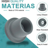 Shower Chair Replacement Feet Non Slip Rubber Suction Cup with Metal Insert for Shower Stool Bench and Bath Chair Gray 4 Pack