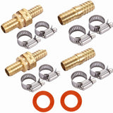 Garden Hose Mender Repair Kit, 2 Set 5/8 Inch Aluminum End Splicer for Garden Hose Repair, Aluminum Construction
