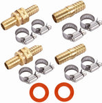 Garden Hose Mender Repair Kit, 2 Set 5/8 Inch Aluminum End Splicer for Garden Hose Repair, Aluminum Construction