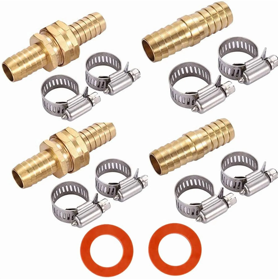 Garden Hose Mender Repair Kit, 2 Set 5/8 Inch Aluminum End Splicer for Garden Hose Repair, Aluminum Construction