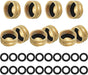 10 Pack Brass Garden Hose End Caps, 3/4 Inch Female Spigot Caps with 20 Washers for Home Garden Use, Brass Construction