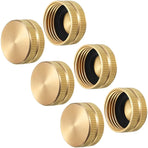 10 Pack Brass Garden Hose End Caps, 3/4 Inch Female Spigot Caps with 20 Washers for Home Garden Use, Brass Construction