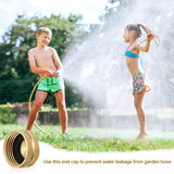 10 Pack Brass Garden Hose End Caps, 3/4 Inch Female Spigot Caps with 20 Washers for Home Garden Use, Brass Construction