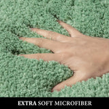 Bathroom Rug Set 3 Piece with U Shaped Toilet Rug for Bathroom Sage Green 20x30 16x24 U 20x24, Daily Comfort Use