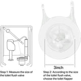 2 Pack GA715014-GEG1 Toilet Flapper, Clear Rubber with Stainless Steel Chain Hook for Toilet Tank Repair, 3 Inch - Side View