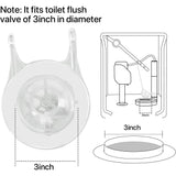 2 Pack GA715014-GEG1 Toilet Flapper, Clear Rubber with Stainless Steel Chain Hook for Toilet Tank Repair, 3 Inch