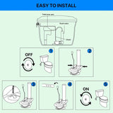 2 Pack GA715014-GEG1 Toilet Flapper, Clear Rubber with Stainless Steel Chain Hook for Toilet Tank Repair, 3 Inch