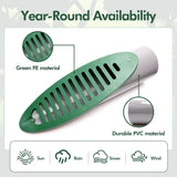 4 Inch Angled Drain Grating Yard Drain Emitter for Gutter Downspout Extensions and Lawn Ditch Drainage Green 2 Pack