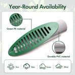 4 Inch Angled Drain Grating Yard Drain Emitter for Gutter Downspout Extensions and Lawn Ditch Drainage Green 2 Pack