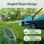 4 Inch Angled Drain Grating Yard Drain Emitter for Gutter Downspout Extensions and Lawn Ditch Drainage Green 2 Pack