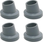 Shower Chair Rubber Tips 4 Pack, Non Slip Slope Replacement Feet Pads Floor Protectors for Tub Transfer Bench, 1 1/8 Inch ID Gray