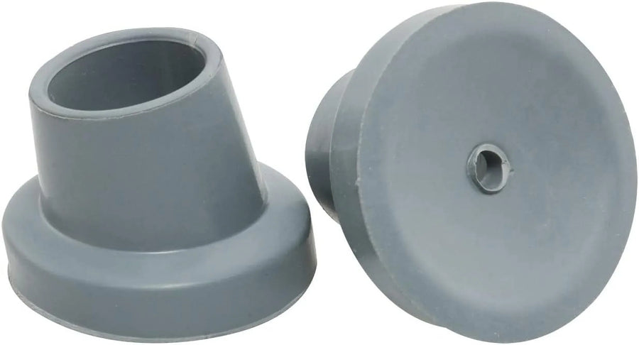 Shower Chair Rubber Tips 4 Pack, Non Slip Slope Replacement Feet Pads Floor Protectors for Tub Transfer Bench, 1 1/8 Inch ID Gray