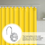 12 Pcs Shower Curtain Hooks Acrylic Crystal Diamond Decorative Rustproof Rings for Bathroom Rods White, Daily Comfort Use
