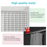 12 Pcs Shower Curtain Hooks Acrylic Crystal Diamond Decorative Rustproof Rings for Bathroom Rods White, Daily Comfort Use - Close-Up Angle