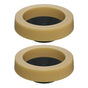 Toilet Bowl Wax Ring Gasket 2 Pack, Thick Polyethylene Flange Universal Seal for 3 and 4 Inch Waste Lines, Daily Comfort Use