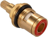 2 Pcs Faucet Ceramic Valve Cartridges Quarter Turn Replacement for Hot and Cold Taps, 1/2 Inch, Replacement Use - Front View