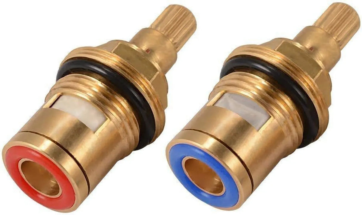 2 Pcs Faucet Ceramic Valve Cartridges Quarter Turn Replacement for Hot and Cold Taps, 1/2 Inch, Replacement Use