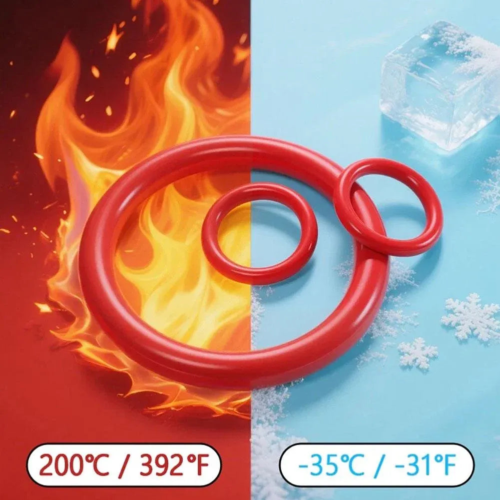 351 Piece Universal O Ring Assortment Kit, Heat and Oil Resistant Silicone Sealing Set for Automotive Plumbing Faucets