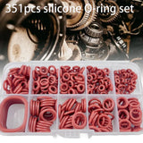 351 Piece Universal O Ring Assortment Kit, Heat and Oil Resistant Silicone Sealing Set for Automotive Plumbing Faucets