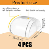 4 Pcs Floor Door Stopper, Self Adhesive Clear Rubber Wall Protector Bumper for Shower Doors, Home Office Furniture Glass Mirror