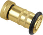 Brass Fire Hose Nozzle Adjustable Fog and Straight Stream Water Spray for Home and Garden 1 Inch NH NST, Brass Construction