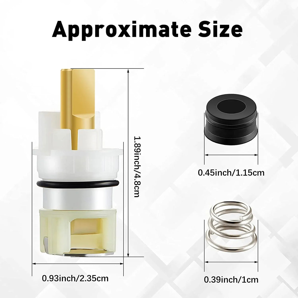 Faucet Stem Replacement Kit for RP25513, Two Handle Faucet Repair with RP4993 Seat and Spring for Bathroom Sink