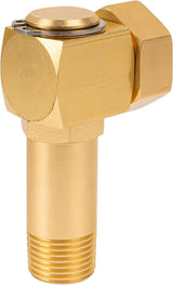 Garden Hose Adapter Brass Swivel Hose Reel Replacement Fitting for Garden Hose, 1 Inch to 0.8 Inch, Brass Construction - Top-Down View