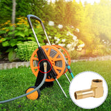 Garden Hose Adapter Brass Swivel Hose Reel Replacement Fitting for Garden Hose, 1 Inch to 0.8 Inch, Brass Construction