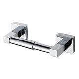 Wall Mount Toilet Paper Holder with Spring Loaded System, Heavy Duty Square Roll Dispenser for Bathroom Washroom, Chrome - Side View
