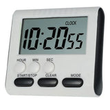 Digital Kitchen Timer with Big LCD Digits, Loud Alarm and Memory Function, Magnetic Backing for Cooking, White