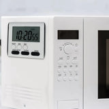 Digital Kitchen Timer with Big LCD Digits, Loud Alarm and Memory Function, Magnetic Backing for Cooking, White