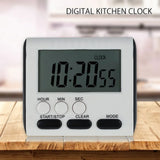 Digital Kitchen Timer with Big LCD Digits, Loud Alarm and Memory Function, Magnetic Backing for Cooking, White