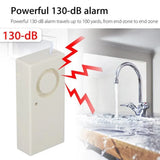 Smart Water Leak Sensor Alarm, 130 dB Leakage Detector Alert System for Home Kitchen Bathroom, White, Daily Comfort Use