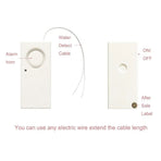 Smart Water Leak Sensor Alarm, 130 dB Leakage Detector Alert System for Home Kitchen Bathroom, White, Daily Comfort Use