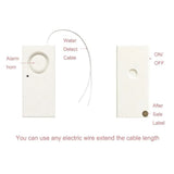Smart Water Leak Sensor Alarm, 130 dB Leakage Detector Alert System for Home Kitchen Bathroom, White, Daily Comfort Use - Rear View
