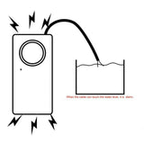 Smart Water Leak Sensor Alarm, 130 dB Leakage Detector Alert System for Home Kitchen Bathroom, White, Daily Comfort Use - Close-Up Angle
