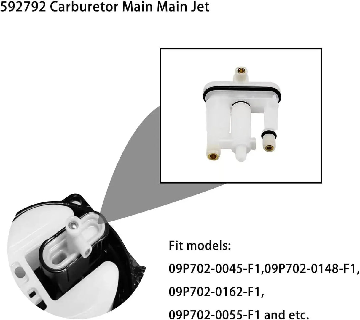 Carburetor Main Jet Replacement Kit, 4 Pack Heavy Duty Lawn Mower Engine Parts for Briggs & Stratton 09P702, Heavy Duty Use