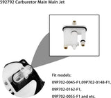 Carburetor Main Jet Replacement Kit, 4 Pack Heavy Duty Lawn Mower Engine Parts for Briggs & Stratton 09P702, Heavy Duty Use - 45-Degree Angle