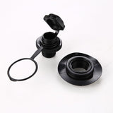24mm Air Valve Spiral Plugs One Way Inflation Replacement for Inflatable Boat Kayak Canoe Bed Towable Tube, Black 2 Pack - Side View