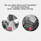 Wedge Car Seat Cushion Pad Ergonomic Sloping Booster for Short Drivers Wheelchairs and Office Chairs 6cm Black