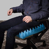 Egg Crate Foam Seat Cushion for Back Pain and Sciatica Relief, Chair Car Seat Office Wheelchair Pad, 19x19x3 Inch Blue